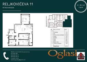 S1 - 86.1 m2 - TROIPOSOBAN STAN U IZGRADNJI! RELJKOVIĆEVA 11 - PETROVARADIN, NOVI SAD!